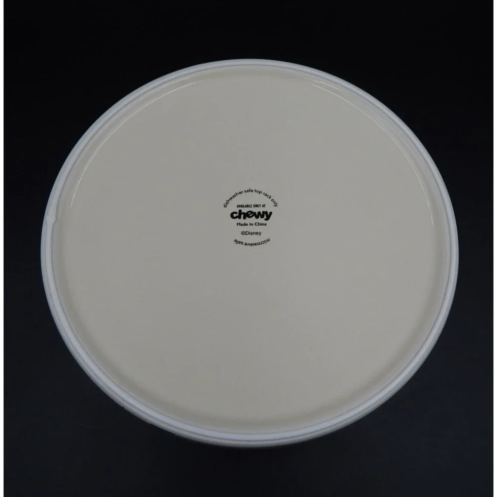Disney Mickey Mouse Watercolor Silhouette Non-Skid Ceramic Pet Bowl 64 Oz Grey